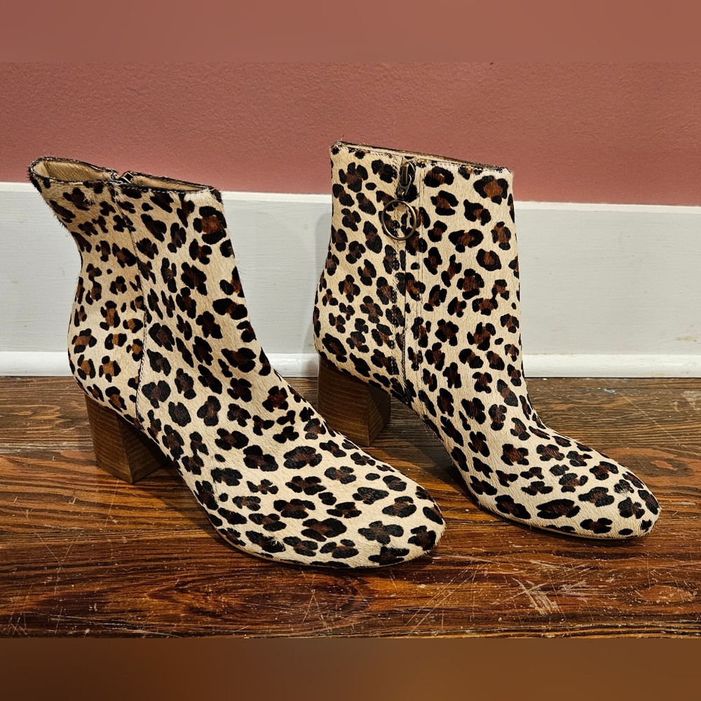 Able Leopard Print Ankle Booties